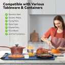 Warming Mat for Food Warmer Pad: Foldable Silicone Electric Warming Tray for Buffets Party - Fast Heating Portable Hot Plates for Countertop Kitchen Travel Home Outdoor Car Holiday Ideas (24 X 16 inch, Blue)