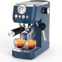 MAttinata Espresso Machine 20 Bar, Espresso Coffee Maker with Professional Milk Frother Steam Wand for Cappuccino & Latte, 49oz Removable Water Tank for Home, Blue