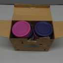 Pandaloo Smoothie Cups for Kids - Stainless Steel Toddler Tumbler with Straw, Sippy Cup for Smoothies - BPA-Free, Toddler Snack Cups, 10 oz (Pack of 2, Deep Purple/Blueberry)