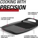 Techwood Stove Top Griddle, 17"X11" Nonstick 2 in 1 Grill Plate/Griddle Pan for Indoor/Outdoor Cooking, PFOA Free, Oven & Broiler Safe, Compatible with Multiple Stovetops, Dishwasher Safe