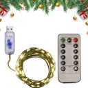 Christmas Twinkle Lights, 8 Lighting Modes, 10m/32.8ft, 20m/65.6ft, 30m/98.4ft, Waterproof LED Garlands, Holiday String Lights, Indoor & Outdoor Decoration, for Festive Table Fireplace Wedding Use