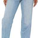 BessCops Straight Leg Jeans for Women High Waisted Wide Leg Stretchy Loose Denim Pants (Blue, M)