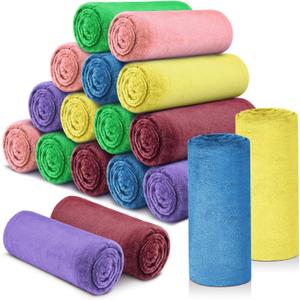 18 Pieces Throw Blankets Bulk for Wedding 50 x 60 Inch Soft Warm Lightweight Flannel Fleece Blankets Bulk Spring Wedding Favors for Guests Homeless Gift Couch Sofa Bed(Multi Colors)