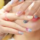 Heyhae Semi Cured Gel Nail Strips | No LED Lamp Needed | Marble, Spring | Easy Apply & Remove, Salon Quality | Includes 28 Strips, 1 Prep Pads, Nail File & Wooden stick - Hey, Love Your Energy
