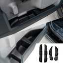 Door Side Storage Tray Compatible with 2022-2025 (Not fit 2026) Ford Maverick Side Door Storage Box Car Side Organizer Phone Pocket Silicone Front & Rear 4PCS Maverick Accessories (Black)