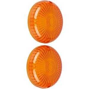 3" Turn Signal Lens Bullet Turn Signal Light Lenses Covers, Motorcyle Turn Signal Indicator Light Lens Cover Caps, Compatible with Yamaha V-Star 1100 650, Amber Lens