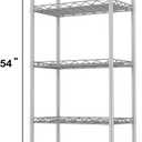 HOMEFORT 5-Tier Wire Shelving 5 Shelves Unit Metal Storage Rack Durable Organizer Perfect for Pantry Closet Kitchen Laundry Organization in Grey