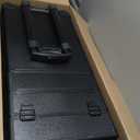 4 in 1 Rolling Makeup Case on Wheels with Drawer and Professional Cosmetic Organizers for Salon Barber - Bright Black