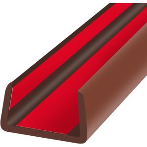 Rubber Edge Trim, Flexible Self Adhesive U Shaped Edge Banding, 1"(25.4mm) U Channel Furniture(Cabinet, Drawer, Desk, Table, Counter Top) Edge Protector, Edge Guards for Woods, 20Ft, Brown (Fit 1" - L20')