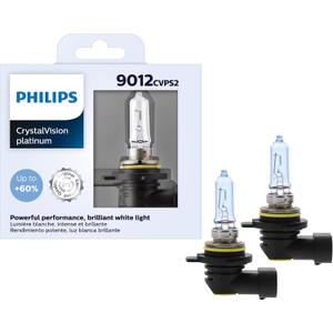Philips Automotive Lighting 9012 CrystalVision Platinum Superior Upgrade Automotive Replacement Bright White Headlight Bulb, Fits Select High Beam, Low Beam, Fog Positions (2 Pack)