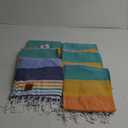 Gold CASE Turkish Beach Towel Set of 6  100% Cotton Large Bath Towels 70 x 38''  OLYMPOS Oversized, Quick Dry & Sand Free Beach Towel  Lightweight Turkish Towels Set - Multicolor-1