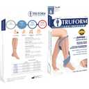 Truform Zipper Compression Stockings, 15-20 mmHg Medical Socks, Women and Men, Knee High, Open Toe, Beige, Large