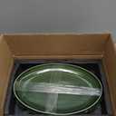 vicrays Ceramic Serving Platter Tray - Extra Large Oval 14.5 Inch Porcelain Dinner Plates Long Serving Dish Set - for Party Restaurant Food Meat Sushi Fish Turkey Platter - Green