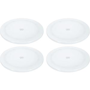 uxcell 4Pack Acrylic Lazy Susan Turntable, 9" Spinner Lazy Susan Turntable Organizer, Acrylic Ball Bearing Rotating Tray for Pantry Spice Rack Decorating, White
