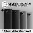 SimpleHome Ombre 100% Blackout Curtains for Bedroom 63 Inches Long, Black with White Liner Room Darkening Thermal Insulated Grommet Curtain/Drapes for Living Room,2 Panels Set
