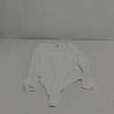 PUMIEY Body Suit for Women Sexy Long Sleeve Bodysuit Shirts Square Neck Going Out Tops, Splashed White Large