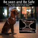 Timos Dog Harness for Large Dogs, No Pull Service Vest with Reflective Strips and Control Handle,No Choke Dog Harness with 2 Metal Rings for Easy Walking,Outdoor Training,Flower Orange, L