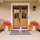 Artificial Fall Hanging Flowers for Outdoors Decoration, 2Pcs Fake Petunias Silk Plants UV Resistant No Fade, Realistic Faux Flower Look Real for Outdoor Planters Garden Porch Patio (Fall Orange)