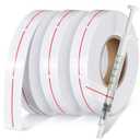 Glenmal 3 Roll Syringe Line Stickers 1.5" x 0.5" Dosage Marking Clear Label Bright Red Indicator Line Pharmacy Labels for Veterinary Medical Pharmacy Medication Healthcare Medicine, 500 Pcs Per Roll
