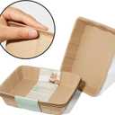 Vealind Disposable Litter Boxes for Cats Cardboard Cat Litter Trays Cat Travel Toilet Litter Pan Liners Kitty and Small Animals Leakproof Litter Box (5 Pack)