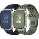 Sport Band for Apple Watch Band 44mm 46mm Ultra 49mm 45mm 40mm 41mm 38mm 42mm Men Women, Silicone Breathable Strap for Apple Watch Ultra/ 2/ 3/ Series 11 10 9 8 7 6 5 4 3 SE/ 2nd/ 3nd, iWatch Bands