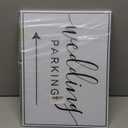 Wedding Signs 3-Pack Parking This Way Directional Signs Double Sided Printed with Stakes for Wedding Ceremony and Reception - 16 x 12 Inch