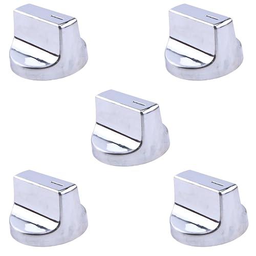 YQABLE Oven Range Burner Knob W11366438 Compatible with Whirlpool WCG55US0HS00 WCG55US0HS05 WCG55US6HS00 WCG55US6HS05 WCG77USOHS00 WCG77US0HS05 WCG97US0HS00 WCG97US0HS05 WCG97US6HS00 (5 PCS)