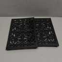 2pcs Sumnacon 1Pcs Rectangle Cast Iron Trivet - Heat Resistant Iron Trivet for Hot Dish Pot Pan Plate Teapot, Rustic Cast Iron Hot Dish Plate Holder for Kitchen Dining Table Countertop Cooktop