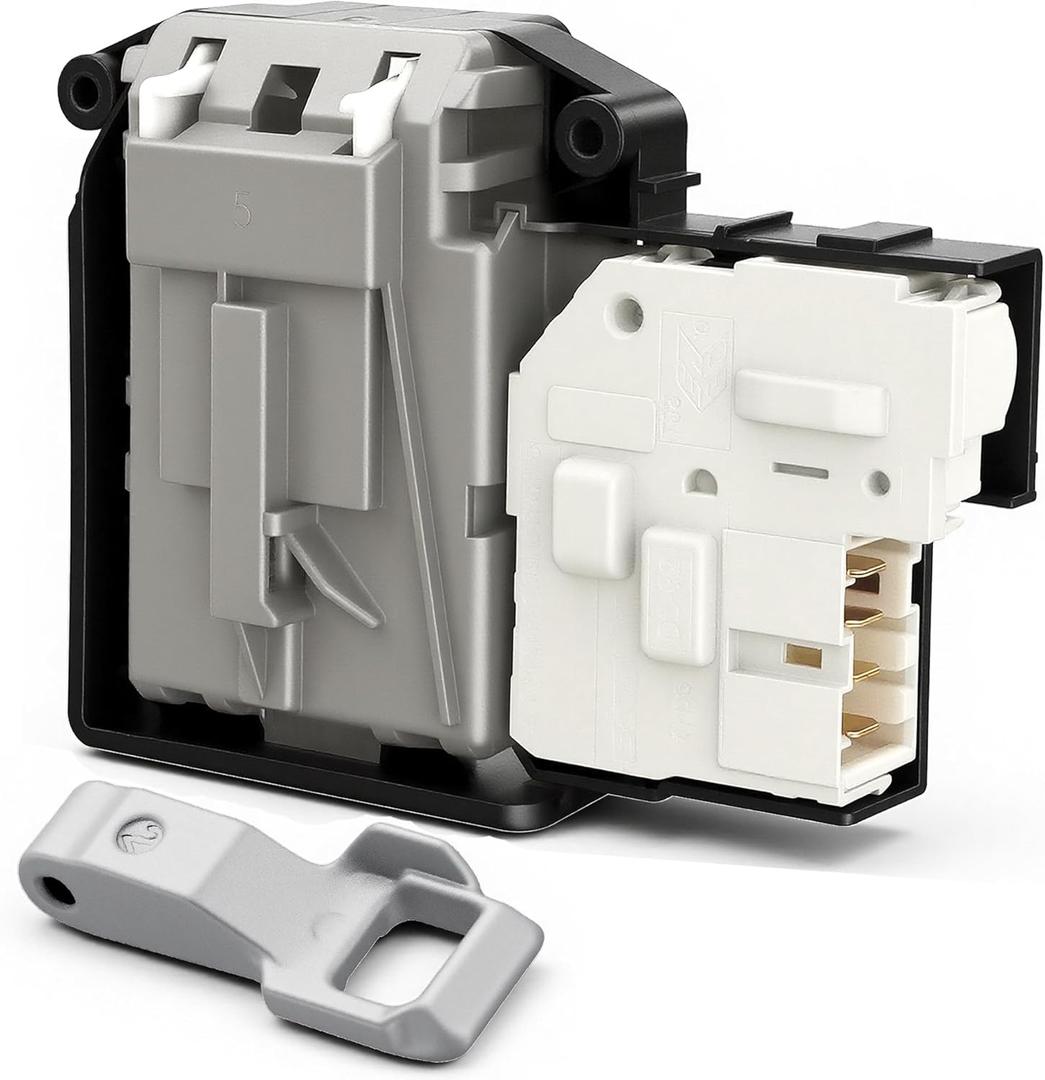 EBF61315802 Washer Door Lock Switch with MFG63099101 Strike for L.G Washer WM4000HWA WM3770HVA WM3080CW WM3670HVA WM3500CW WM8000HVA WM3600HVA by TOMOON