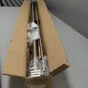 Double Curtain Rods with Aluminum Full Surround Brackets and Cube Box Finials,Antique Bronze Curtain Rods for Windows 72 to 144 inch,1'' Front and 5/8''Back Adjustable Double Drapery Rods