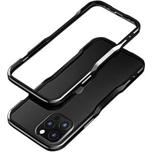 HENGHUI Bumper Case Compatible with iPhone 14 Pro Aluminum Bumpers Metal Frame Bumper Cover Shock Absorbent Slim Cool Design (Black)