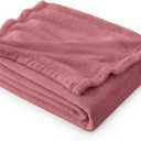 Bedsure GentleSoft Fleece Throw Blanket for Couch Dusty Rose - Lightweight Plush Fuzzy Cozy Soft Blankets and Throws for Sofa, 50x60 inches