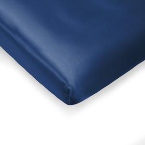 Pro Goleem Satin Pack n Play Playard Sheet Great for Baby Hair Soft Silk Feeling 27x39 Inch Fitted Portable Mini Crib Sheet Playard Mattress Cover for Girls Navy Blue