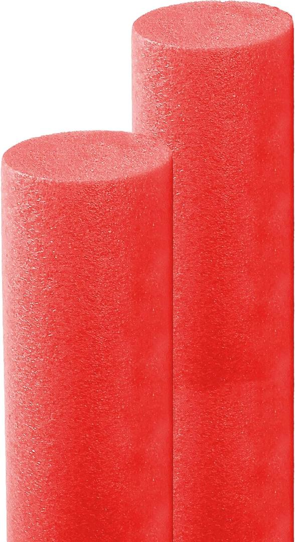 Floating Pool Noodles Foam Tube, Thick Noodles for Floating in The Swimming Pool, Assorted Colors, 52 Inches Long (Red)
