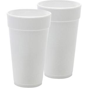 Pantryware Essentials 20oz Disposable White Foam Cups – Pack of 25 | Insulated Hot & Cold Drinking Cups | Ideal for Coffee, Tea, & Beverages