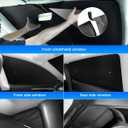 10PCS Windshield Sun Shades for Tesla Model X 2016-2024,Front&Rear Side Window Sun Shade Sun Visor Thermal Insulated Shield Privacy Protection for Camping,Napping,and Relaxing