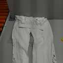 Acelitt Women Casual Lightweight Drawstring Elastic Waist Pants with Pockets White S