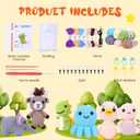 BOLDNOVA Beginners Crochet KitCrochet Animal Kit for Beginners Kids, Adults, Craft Knitting Crocheting Kits with Step-by-Step Video Tutorials (Grey)