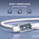 4 Pack USB C Fast Charging Cable 3FT For iPhone 17 16 15/17 16 15 Pro/16 15 Pro max/16 15 Plus,USB A to USB C Car Carplay Cord compatible Samsung Galaxy S25 S24, iPad Pro 12.9/11,Air 5th/4th Gen (White)