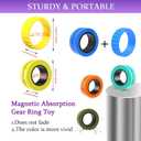 Cevioce Fidget Toys Adults,12 Pcs Magnetic Rings Silicone Spiky Sensory Rings,Fidget Magnetic Spinner Ring for Teens Boys Coolest Texture Autism Stress Relief Toy Birthday Gifts Classroom Prizes Kids