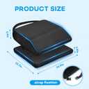 Memory Foam Post Hip Surgery Cushion Adjustable Height Hip Replacement Recovery Cushion with Non Slip Bottom and Strap for for Long Sitting, Cushions for Wheelchair Office Car