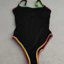 popvil One Piece Swimsuit Tummy Control Womens Bathing Suits Modest Curvy Neon Sexy Sport Swimwear, Size Medium