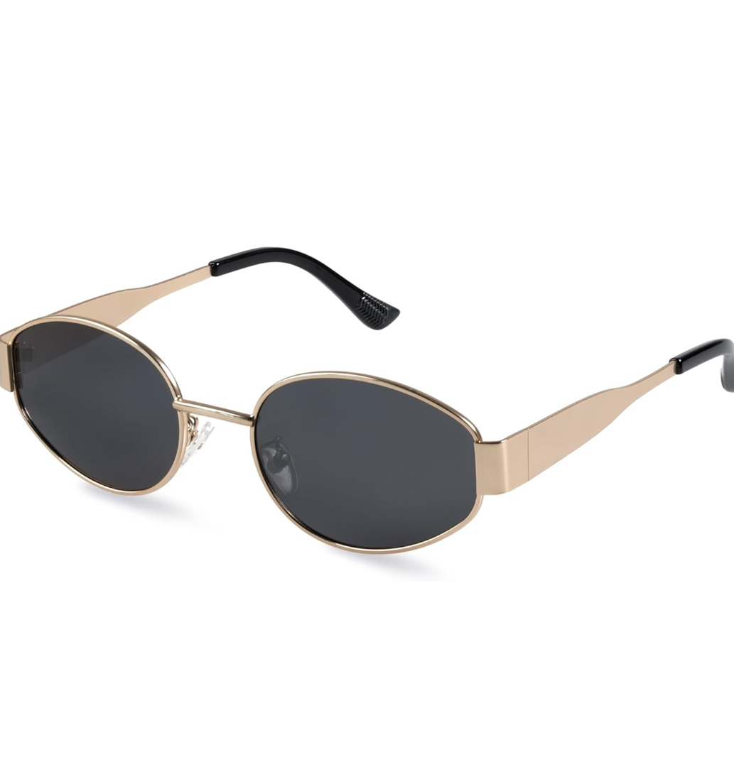livho 2025 Trendy Oval Sunglasses - Stylish Polarized Shades for Everyday - Retro Metal Frames