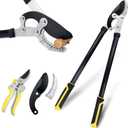 JARDINEER Loppers for Tree Trimming Heavy Duty, 30" Anvil Branch Cutter for Gardening, Manual Tree Trimmer with 2 Inch Cutting Capacity