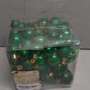 Sea Team 70-Pack Shatterproof Plastic Christmas Ball Ornaments Set, Multi-Size Christmas Baubles, Hanging Decorations for Xmas Tree, Wreath, Garland, (1.18-1.97 Inches, Green)