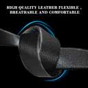 Men's Belt,Leather Ratchet Dress Belts with Sliding Adjustable Belts Dress Casual Jeans Comfort Trim to Fit (Black)
