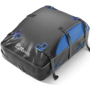Car Rooftop Cargo Carrier Bag 20 Cubic Feet, 100% Waterproof Roof Bag Top Luggage Carrier for Any Vehicles with/ Without Rack Cross Bar, Includes Anti-Slip Mat +4 Door Hooks +Storage Bag +Lock