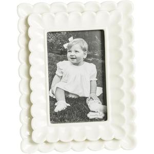 Mud Pie Stoneware Small Scalloped Frame