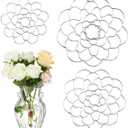 Eyech 3PCS Flower Arrangement Holder, 4", 5", 6" Metal Flower Frogs for Vase Bendable, Reusable Floral Grid for Vase, Flower Vase Separator for DIY Floral Display