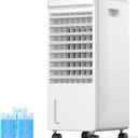 Windowless Portable Air Conditioners, 3-IN-1 Portable AC Unit, 7H Timer & 1.85Gal Tank, 40Oscillation, 3 Modes & 3 Speeds, Ultra-Quiet Swamp Air Cooler With 4 Universal Wheels For Home/Indoor Use